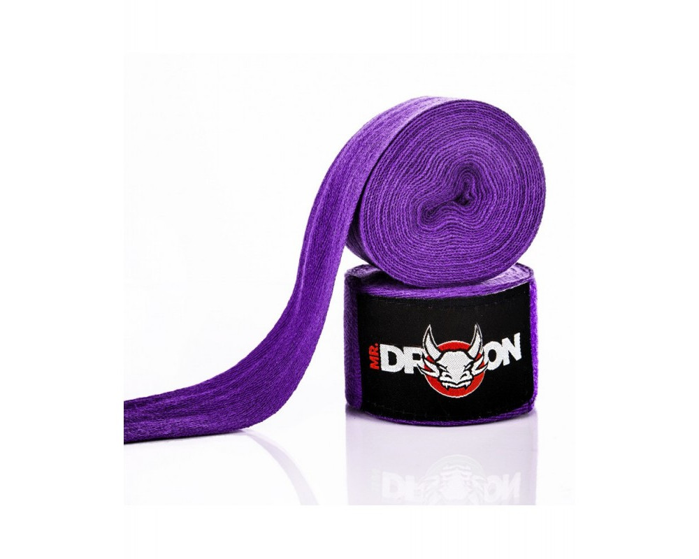 Boxerské bandáže Mr.Dragon 350 cm - fialové