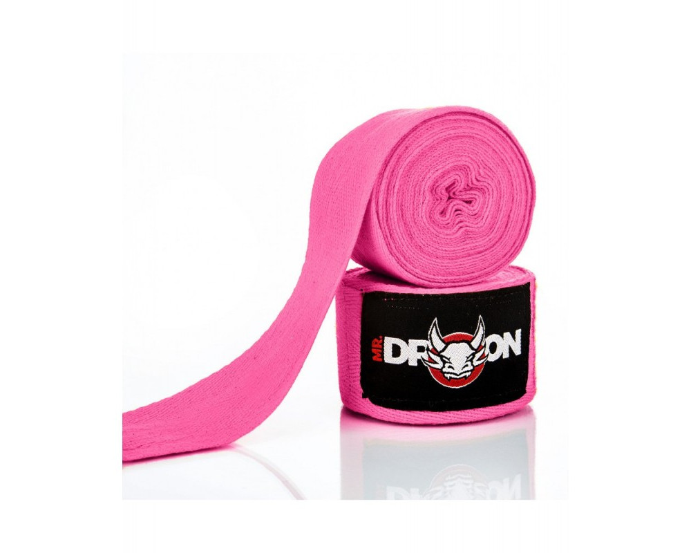 Boxerské bandáže Mr.Dragon 350 cm - ružové