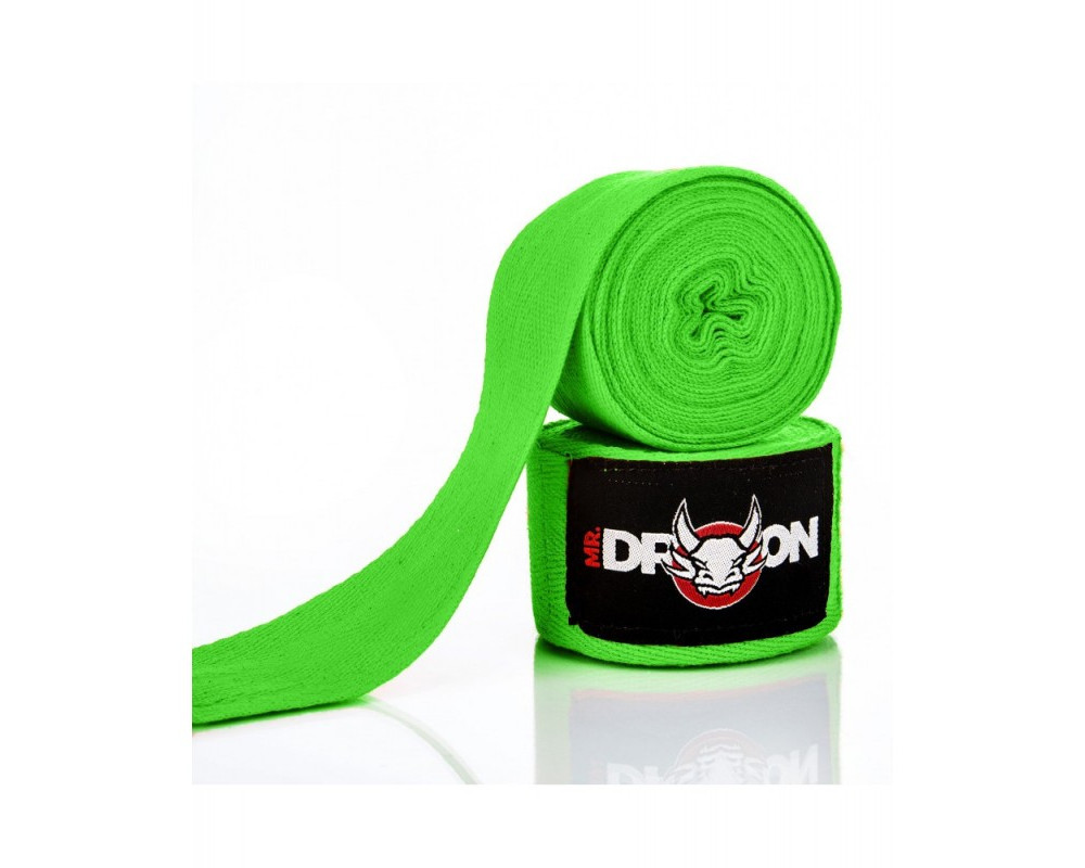 Boxerské bandáže Mr.Dragon 350 cm - zelené