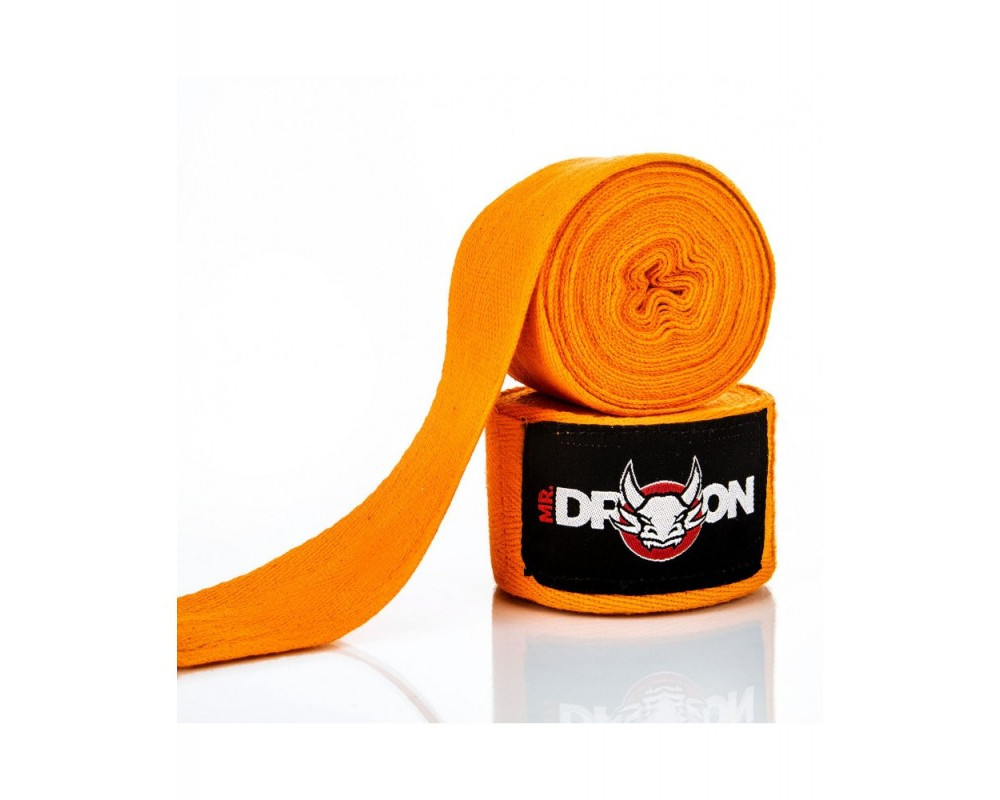 Boxerské bandáže Mr.Dragon 450 cm - oranžové