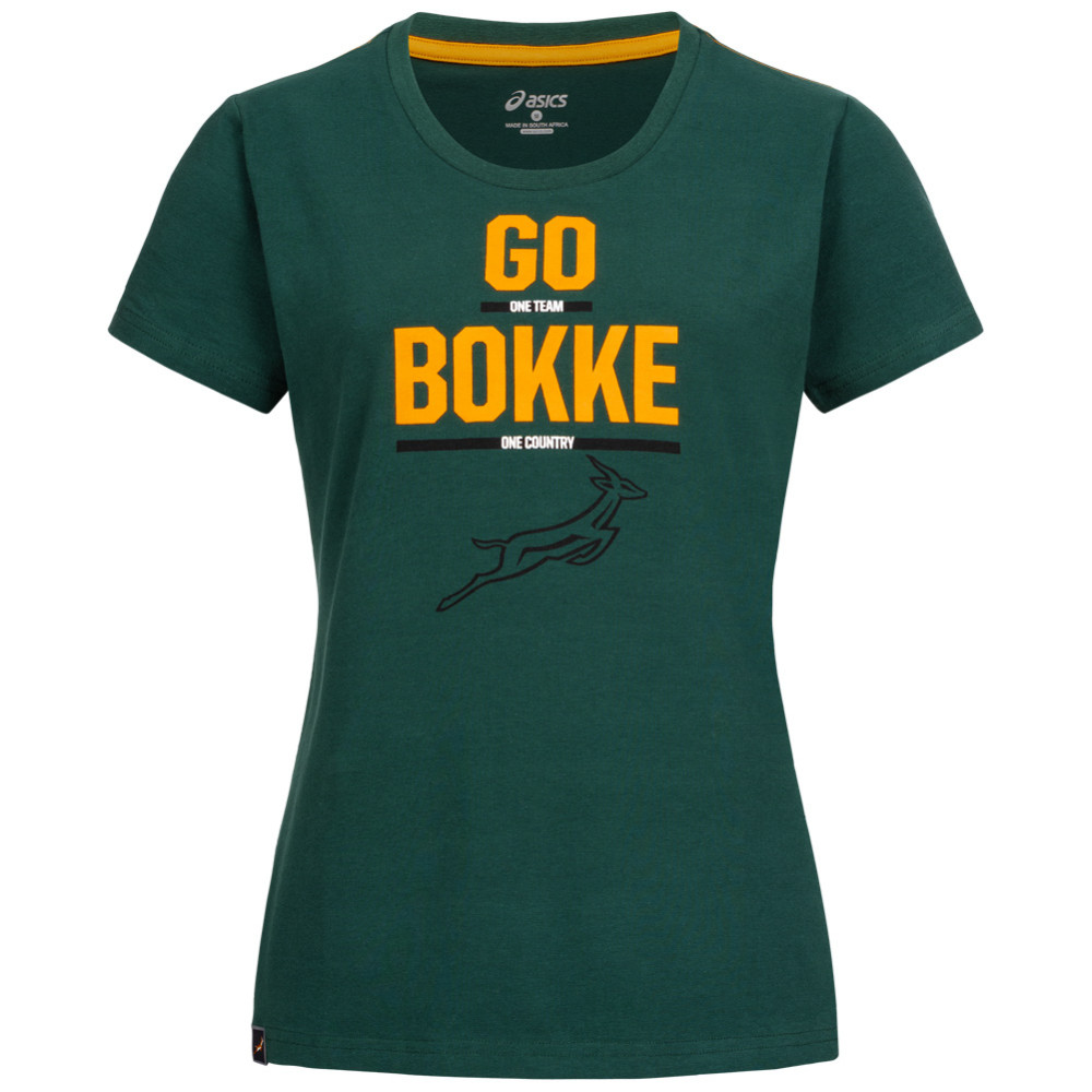 ASICS South Africa Springboks  Go Bokke Women Rugby T-shirt 126828SR-4101