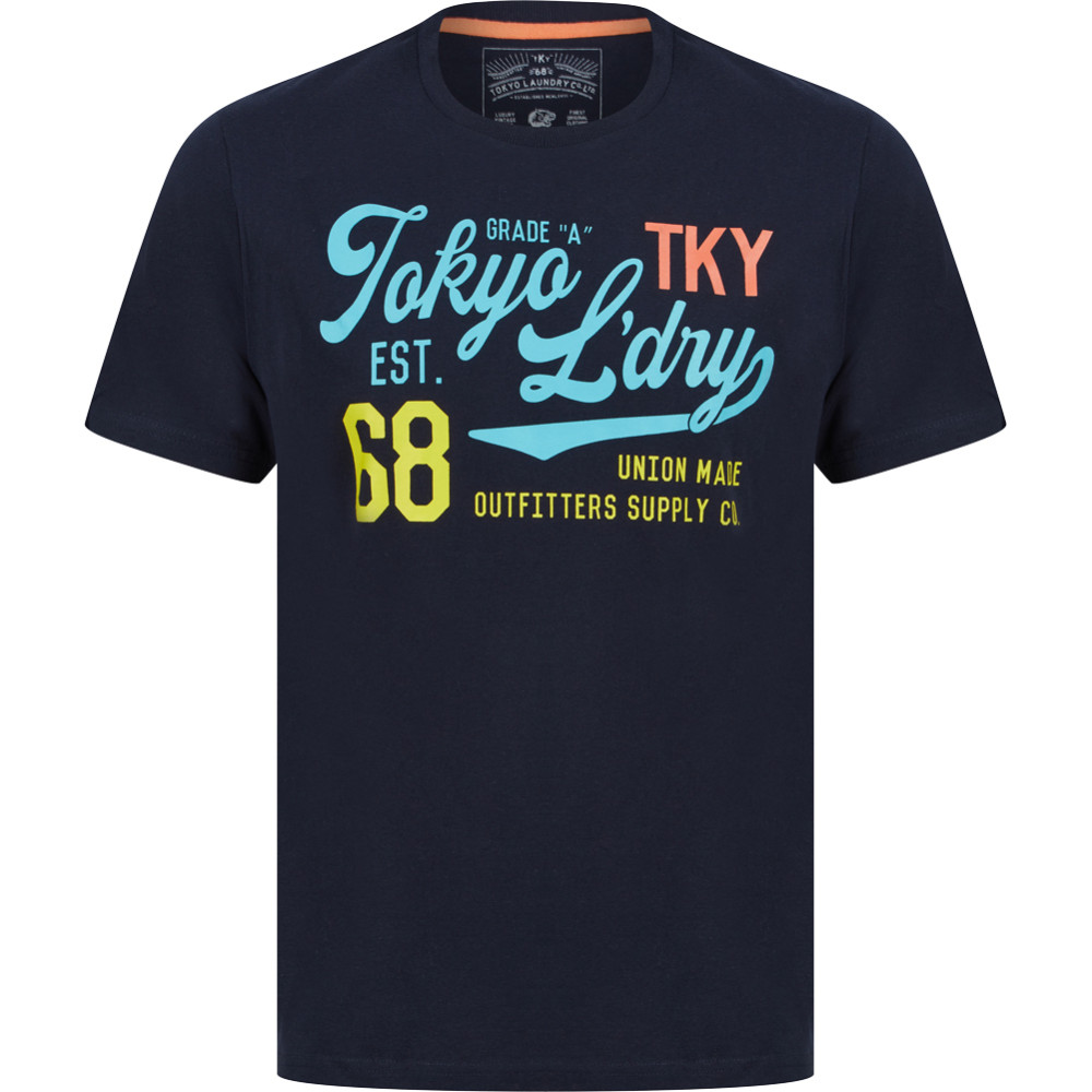 Tokyo Laundry Cleverland Men T-shirt 1C18107 Sky Captain Navy