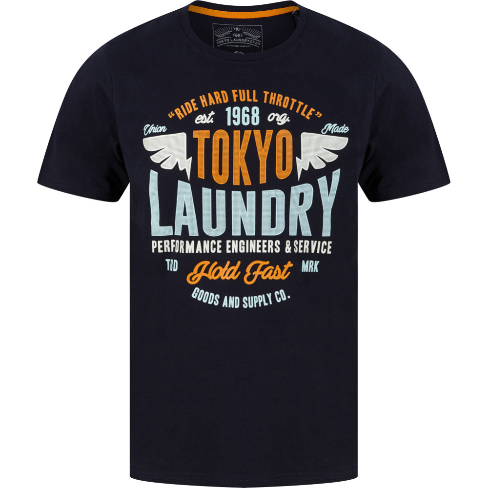 Tokyo Laundry Ferndale Men T-shirt 1C18111 Sky Captain Navy