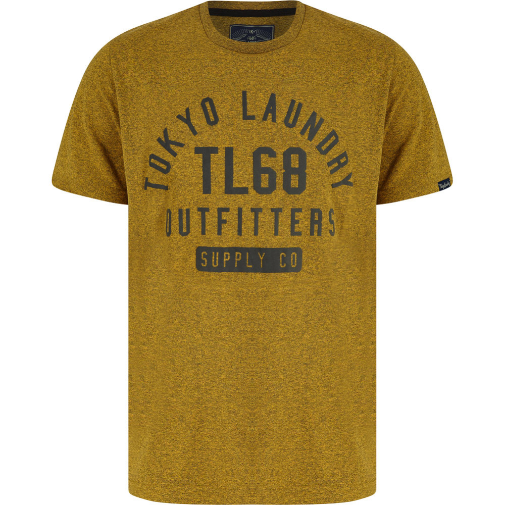 Tokyo Laundry Masking Men T-shirt 1C18215 Yellow Black Grindle