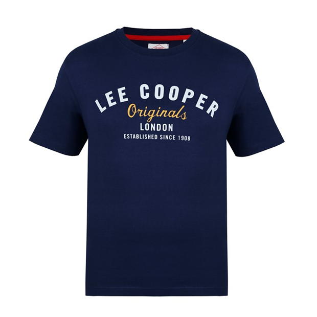 Lee Cooper P�nske Tri�ko Cooper Logo Tmavo Modr�