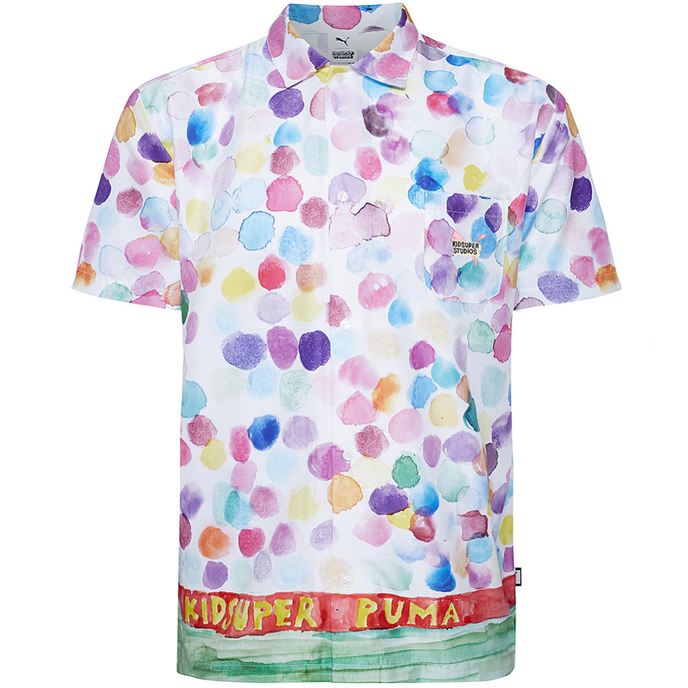 PUMA x KidSuper Studios All Over Print Men Short-sleeved Shirt 598953-02
