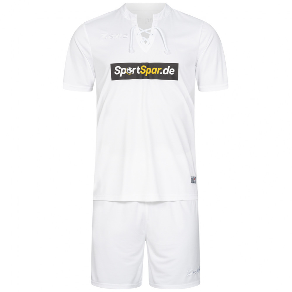 Zeus x Sportspar.de Legend Football Kit Jersey with Shorts white