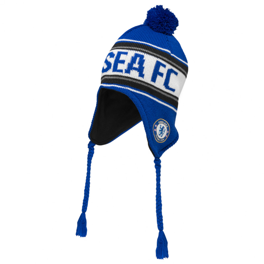 Official Club Merchandise Chelsea FC Stripe Inca Winter Hat CFC-STK-026