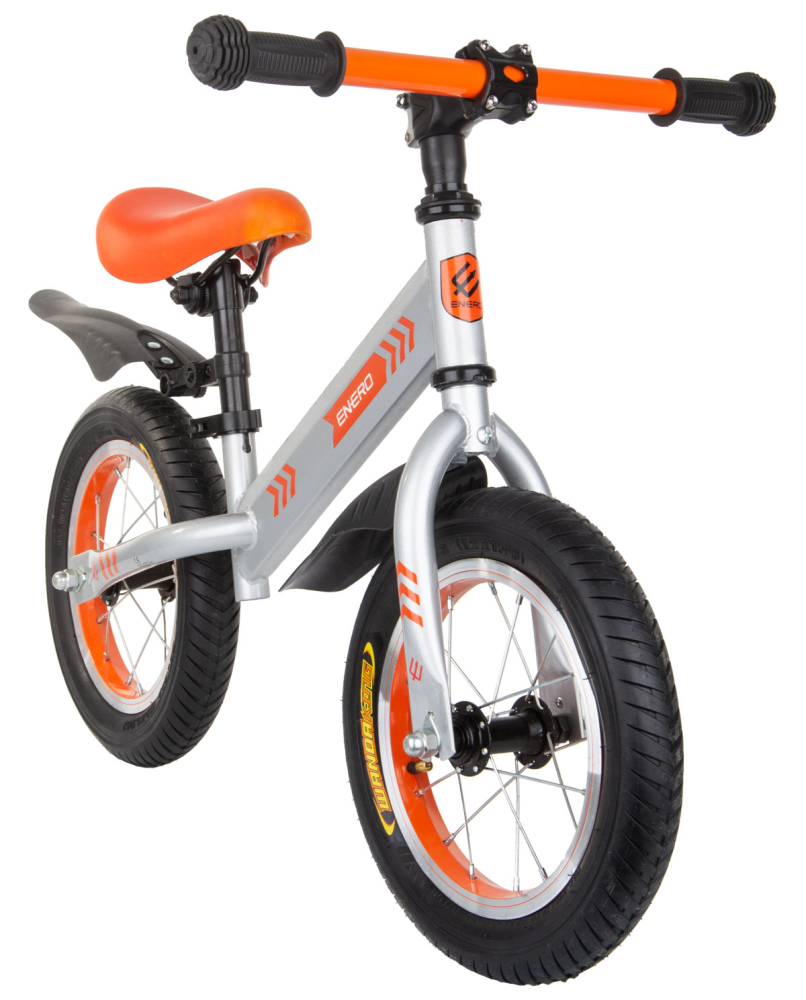 ENERO 12 AIR  Detský Balančný Bicykel Strieborno Oranžový