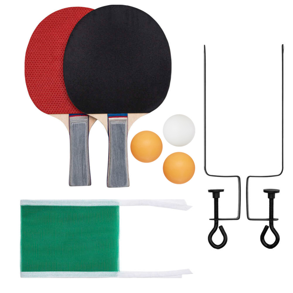 JELEX Palanga Set of 2 table tennis rackets with net and 3 balls