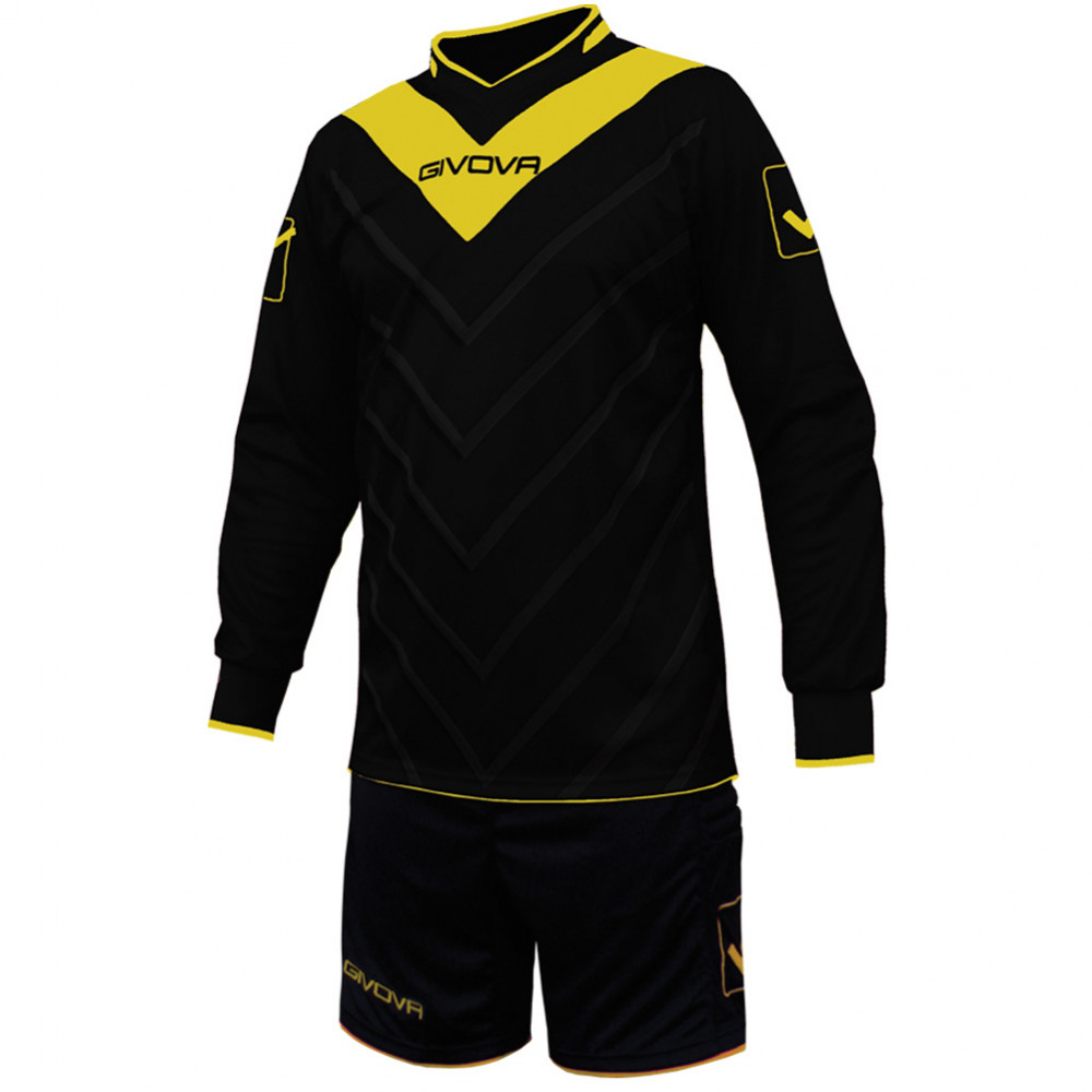 Givova Football Kit Keeper&#039;s Jersey with Short Kit Sanchez black / yellow