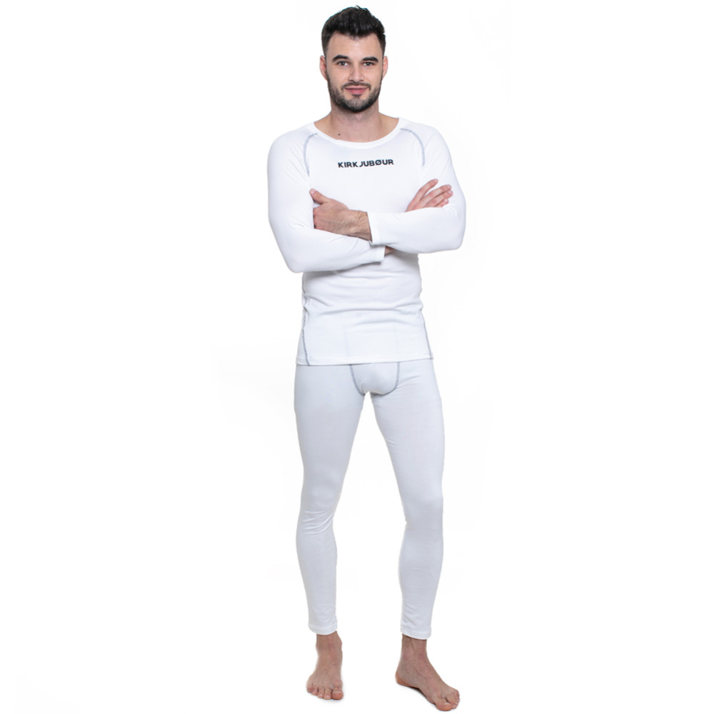 KIRKJUBOUR ® "Hafjall" Men Thermal Underwear Kit 2-piece white