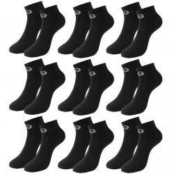 Sergio Tacchini Men Sneaker Socks 9 Pack Black