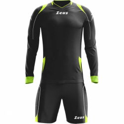 Zeus Paros Goalkeeper Kit Long-sleeved jersey with shorts Black Neon Yellow