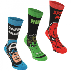 Marvel 3 Pack Crew Socks Mens