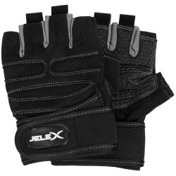 JELEX Fit polstrovan� tr�ningov� rukavice �ierno-�ed� XL