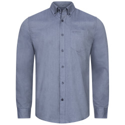 BEN SHERMAN BEN SHERMAN Oxford Men Long-sleeved Shirt 0076260-DARK BLUE