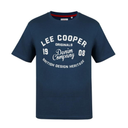 Lee Cooper P�nske Tri�ko Cooper Logo Modr�