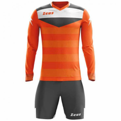 Zeus Argo Goalkeeper Kit Long-sleeved Jersey with Shorts neon orange gray