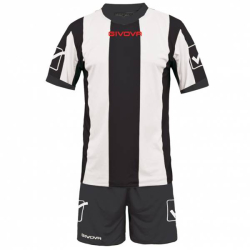 Givova Futbalový dres so šortkami Catalano biela čierna
