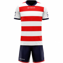 Givova Rugby Kit Jersey s kraťasmi biela/červená XL
