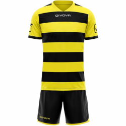 Givova Rugby Kit Jersey s kraťasmi čierna/žltá XL