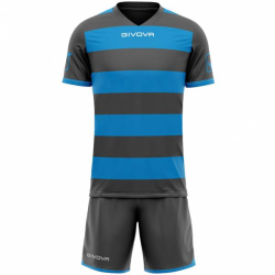 Givova Rugby Kit Jersey with Shorts grey/turquoise