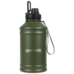 SPORTINATOR "Hydrated" Fitness stainless steel Sports Bottle 2.2l green