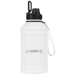 SPORTINATOR "Hydrated" Fitness stainless steel Sports Bottle 2.2l white