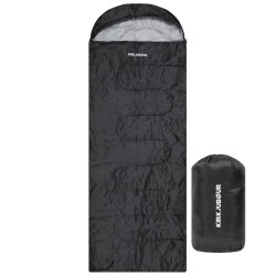 KIRKJUBOUR  "Sovn" Outdoor Sleeping Bag 220 x 75 cm 15 C black