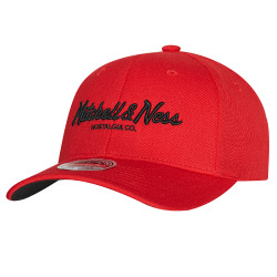 Mitchell & Ness Script Red and Black Classic Cap 6HSSINTL976-MNNRED1