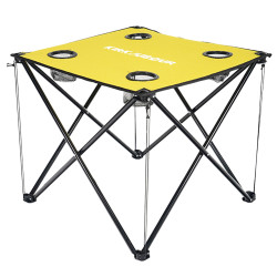 KIRKJUBOUR KIRKJUBOUR "Solkatt" foldable camping table ochre