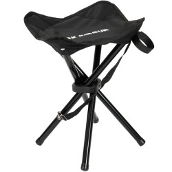 KIRKJUBOUR  "Freydis" foldable four-legged outdoor stool black