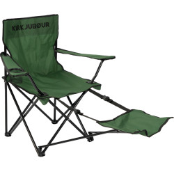 KIRKJUBOUR  "Hemsn" Camping Chair with foot part green