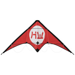HIDETOSHI WAKASHIMA "Inuwahi" Stunt Kite Stunt Kite white/red