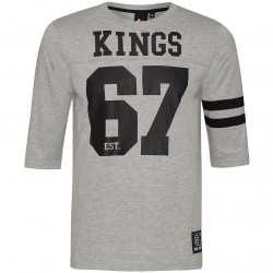 Majestic Athletic Los Angeles Kings Majestic &#039;67 Fortier Heavyweight Men 3/4 arm - Top A1LAK5013GRY07X