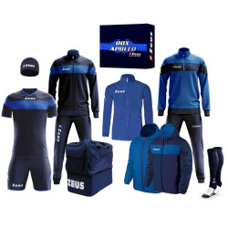 Zeus Apollo Football Kit Teamwear Box 12 pieces Navy blue