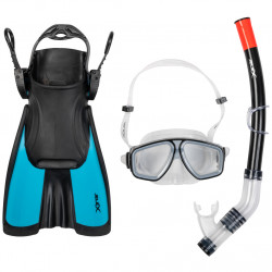 JELEX Deepsea Snorkelling Gear with Fins turquoise