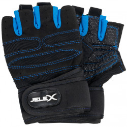 JELEX Fit polstrované tréningové rukavice čierno-modré XL