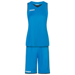 Zeus Kit Flora Women Basketball Jersey with shorts royal blue
