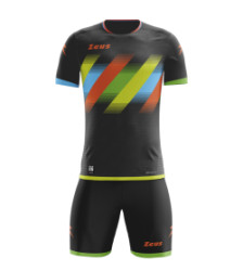 Zeus Icon Teamwear Set Jersey with Shorts black neon orange