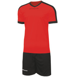Givova Kit Revolution Football Jersey with Shorts orange black