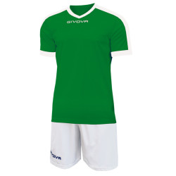 Givova Kit Revolution Football Jersey with Shorts green white