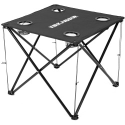 KIRKJUBOUR  "Solkatt" foldable camping table black