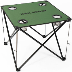 KIRKJUBOUR  "Solkatt" foldable camping table green