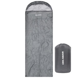 KIRKJUBOUR ® "Sovn" Outdoor Sleeping Bag 220 x 75 cm 15 °C grey