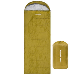 KIRKJUBOUR ® "Sovn" Outdoor Sleeping Bag 220 x 75 cm 15 °C ochre