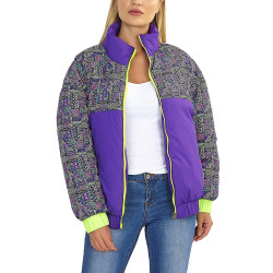 BRAVE SOUL Geometric Colour Block Women Winter Jacket LJK-APRES