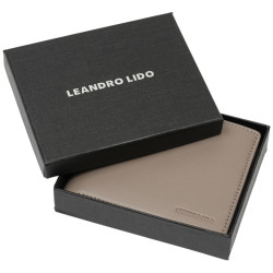 LEANDRO LIDO Klasická peňaženka sivá