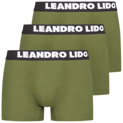 LEANDRO LIDO Pánske Boxerky 3Pack Zelené